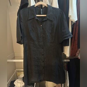 ZARA mini shirt dress in dark gray